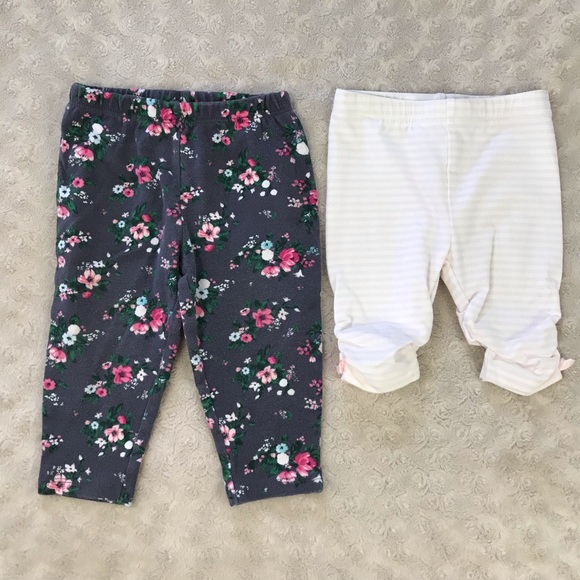 Baby Girl Pants Bundle Carter’s Floral 12 Months - Picture 4 of 6